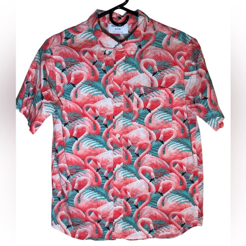 Flamingo Print big boys Shirt